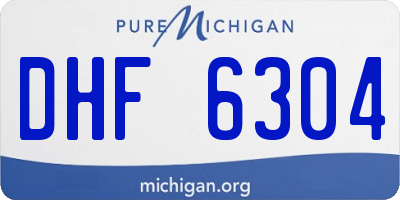 MI license plate DHF6304