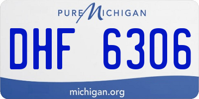 MI license plate DHF6306