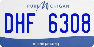 MI license plate DHF6308