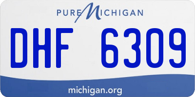 MI license plate DHF6309