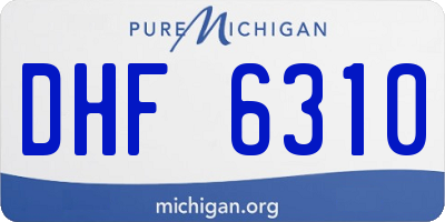 MI license plate DHF6310