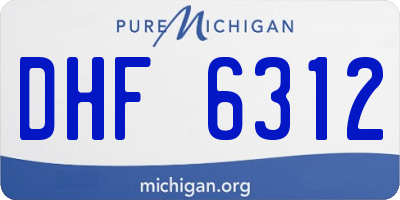 MI license plate DHF6312
