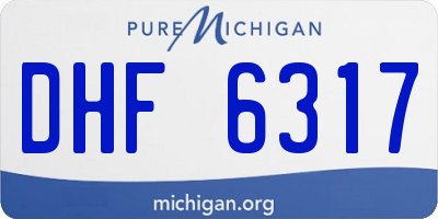 MI license plate DHF6317
