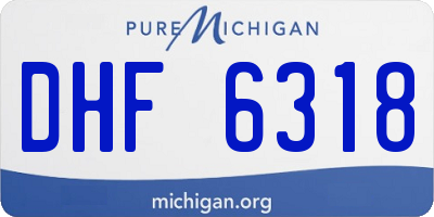 MI license plate DHF6318
