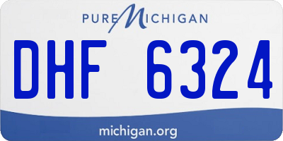 MI license plate DHF6324
