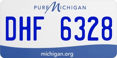 MI license plate DHF6328