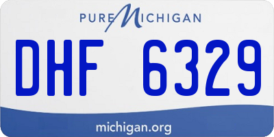 MI license plate DHF6329