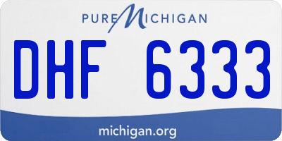 MI license plate DHF6333