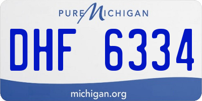 MI license plate DHF6334