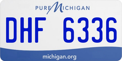 MI license plate DHF6336