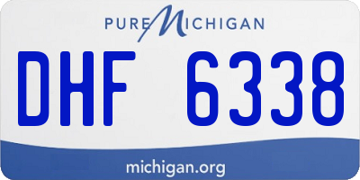 MI license plate DHF6338