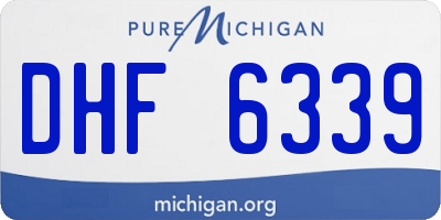 MI license plate DHF6339