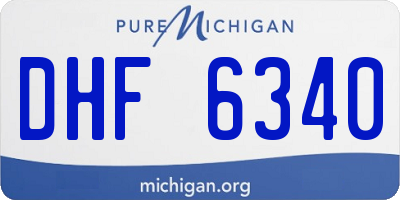 MI license plate DHF6340