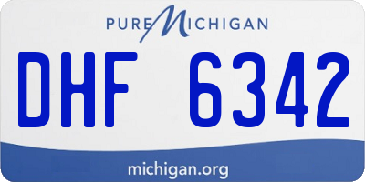 MI license plate DHF6342