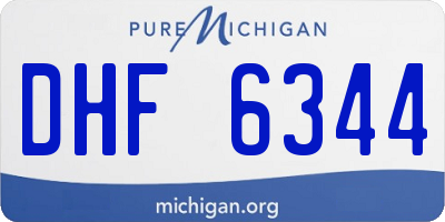 MI license plate DHF6344