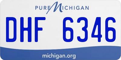 MI license plate DHF6346