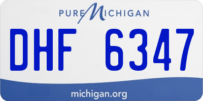 MI license plate DHF6347