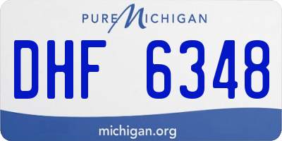 MI license plate DHF6348