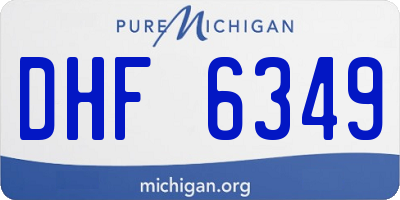 MI license plate DHF6349