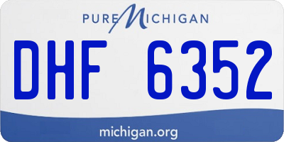 MI license plate DHF6352