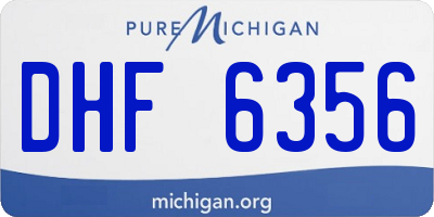 MI license plate DHF6356