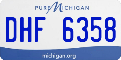 MI license plate DHF6358