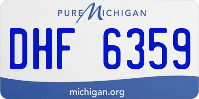 MI license plate DHF6359