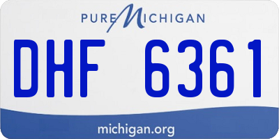 MI license plate DHF6361