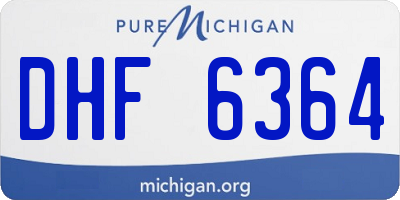MI license plate DHF6364