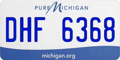 MI license plate DHF6368