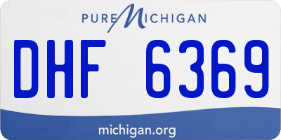 MI license plate DHF6369