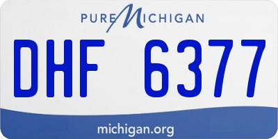 MI license plate DHF6377
