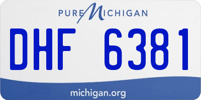 MI license plate DHF6381