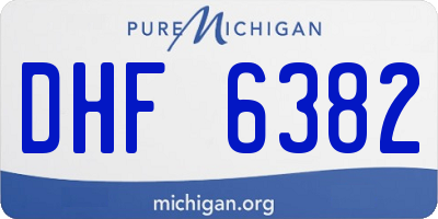 MI license plate DHF6382