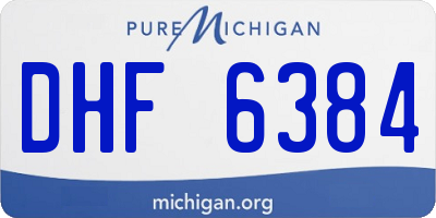 MI license plate DHF6384
