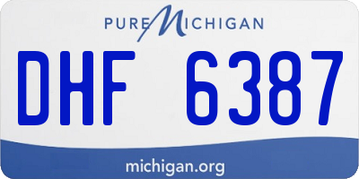 MI license plate DHF6387