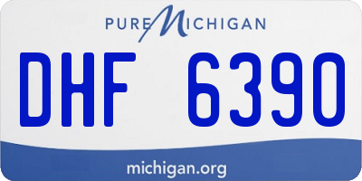 MI license plate DHF6390