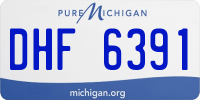 MI license plate DHF6391