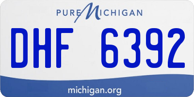MI license plate DHF6392