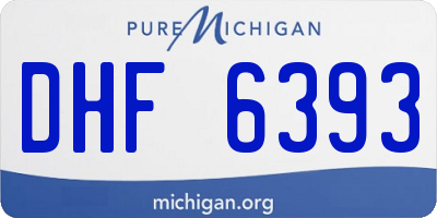 MI license plate DHF6393