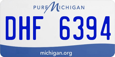 MI license plate DHF6394