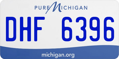 MI license plate DHF6396