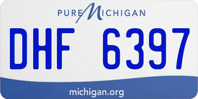MI license plate DHF6397