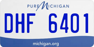 MI license plate DHF6401