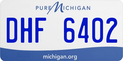 MI license plate DHF6402