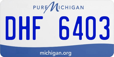 MI license plate DHF6403