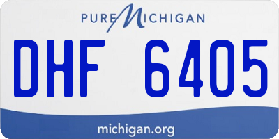 MI license plate DHF6405