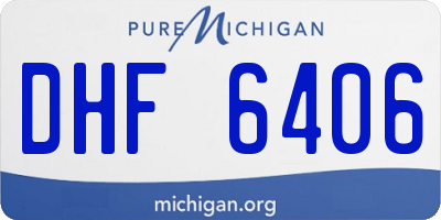 MI license plate DHF6406