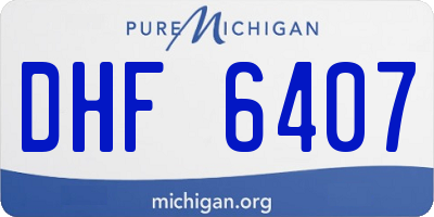 MI license plate DHF6407
