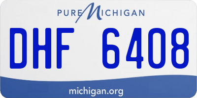 MI license plate DHF6408